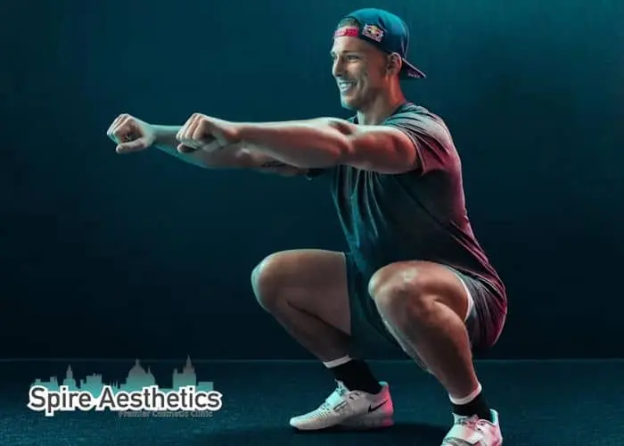 Image of man build leg muscle Trowbridge through exercise
